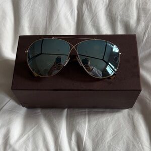 Tom Ford Sunglasses with Reflective Blue Lenses- Never worn